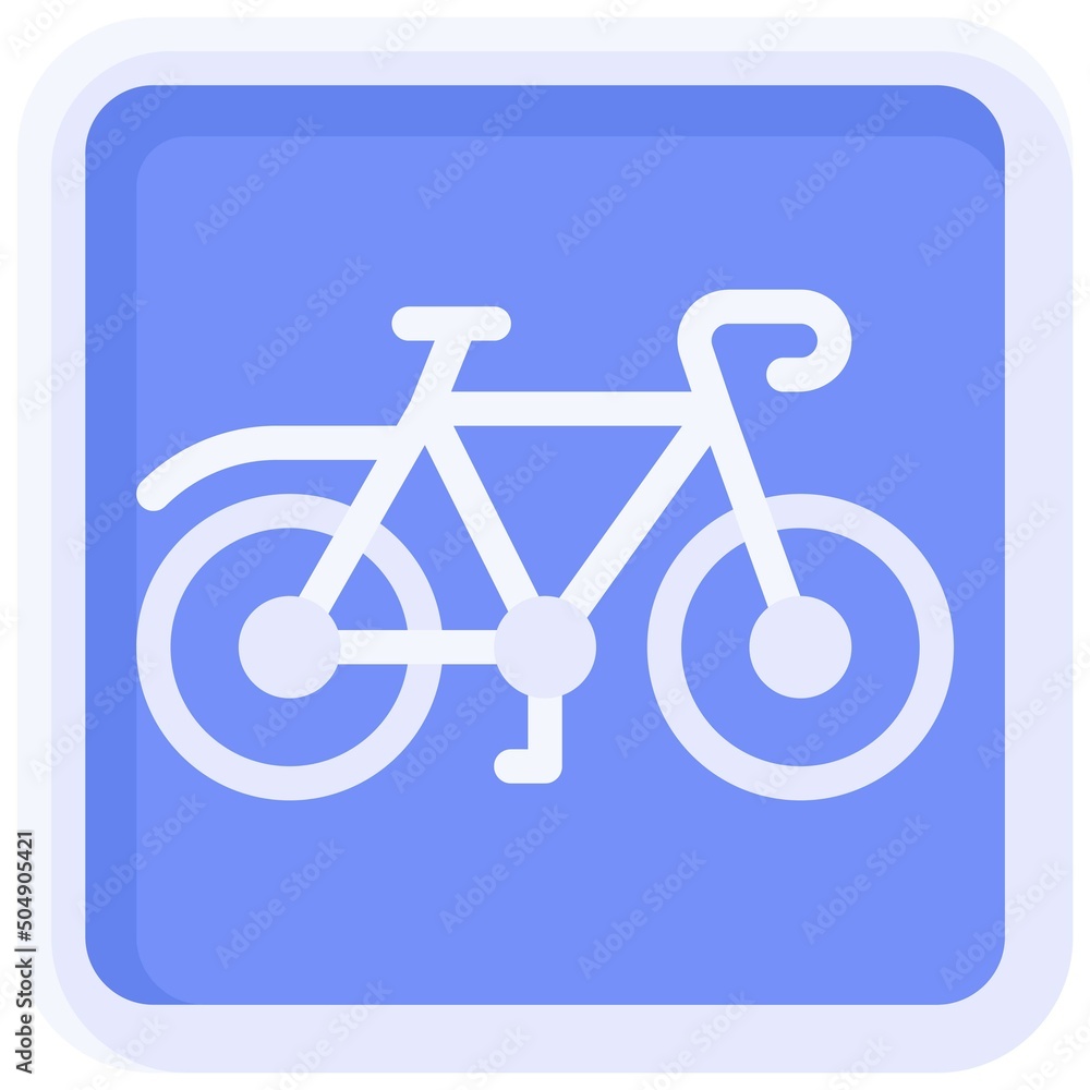 Bicycle sign icon, warning sign vector Bicycle sign icon, warning sign vector
