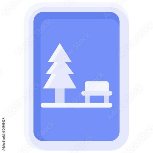 Rest area sign icon, wayfinding sign vector