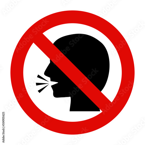 Stop talking vector sign  Vector. EPS10