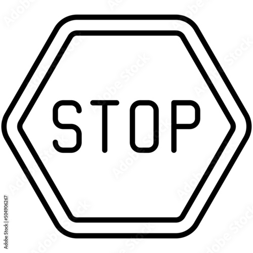 Stop sign icon, prohibition sign vector illustration