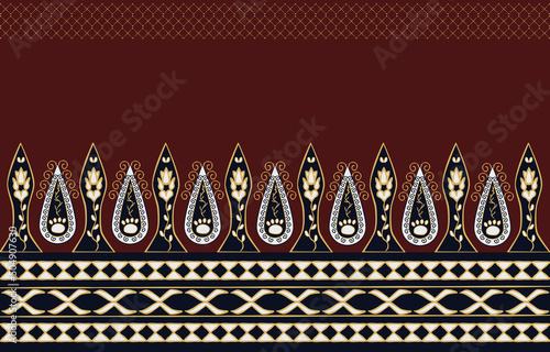 Ajrakh block print Pattern and batik print Pattern Background ,digital printing textile