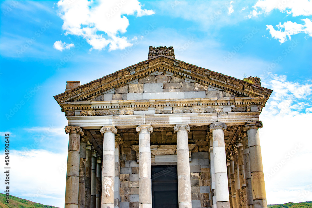 Greco-Roman architecture and culture. An old temple built in Greco-Roman style. Landmarks of the world