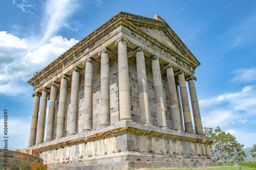 Greco-Roman architecture and culture. An old temple built in Greco-Roman style. Landmarks of the world