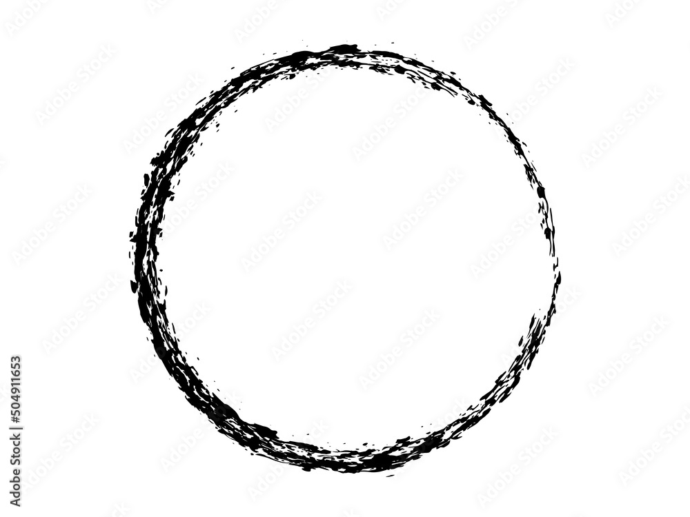 Grunge circle made for your design.Grunge isolated circle made with art brush. Grunge circle made for your design.Grunge isolated circle made with art brush.