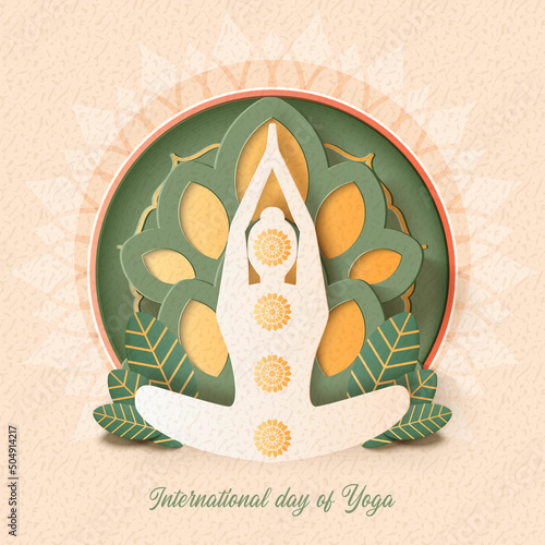 International yoga day illustration