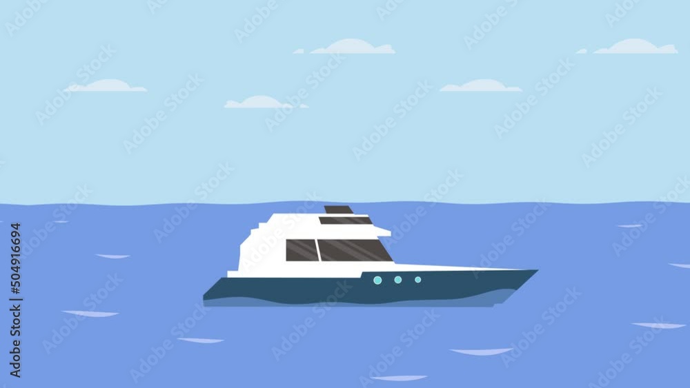 Speedboat moving on the sea Speedboat moving on the sea