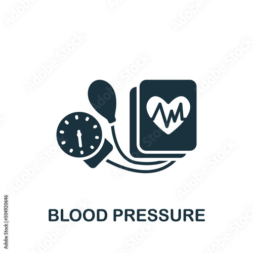 Blood Pressure icon. Monochrome simple Health Check icon for templates, web design and infographics