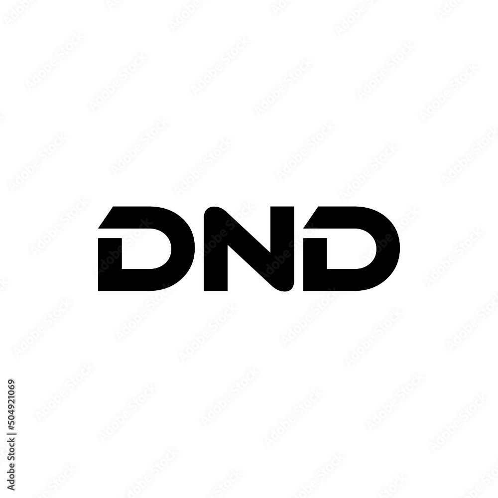 DND letter logo design with white background in illustrator, vector ...