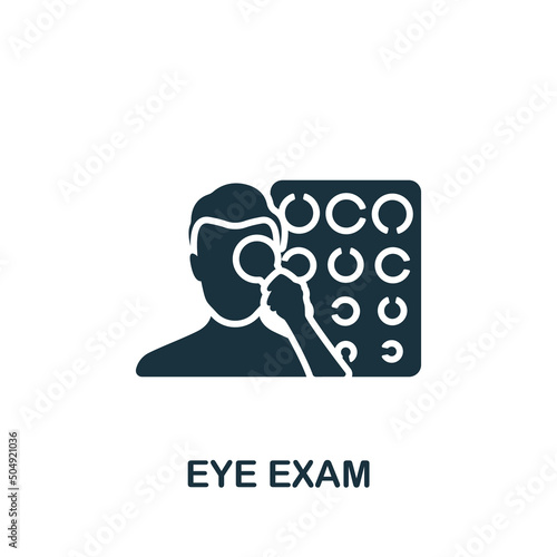 Eye Exam icon. Monochrome simple Health Check icon for templates, web design and infographics