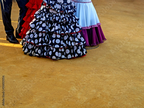 Trajes de flamenca en la feria de Abril / In the April fair Flamenco dresses. Sevilla photo