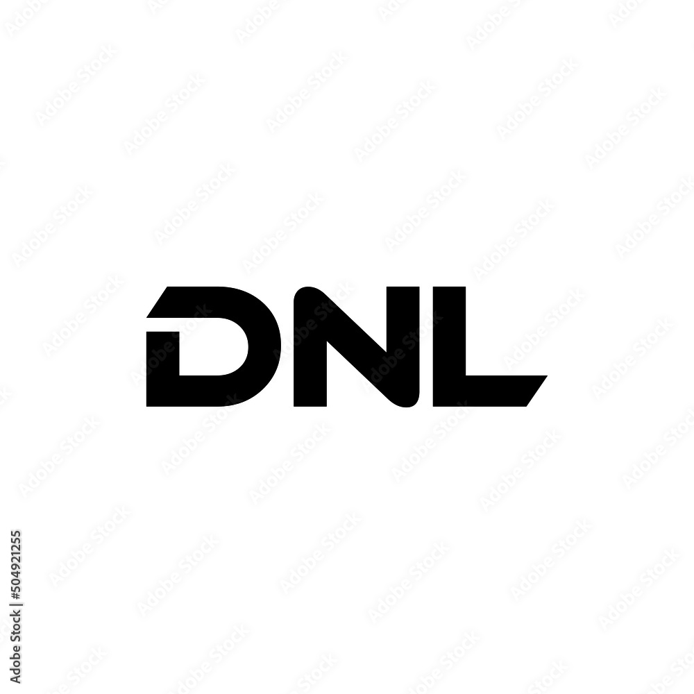 DNL letter logo design with white background in illustrator, vector