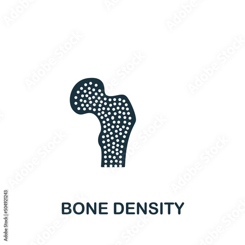 Bone Density icon. Monochrome simple Health Check icon for templates, web design and infographics