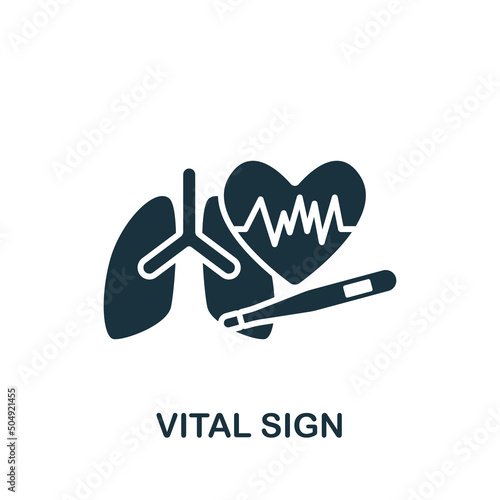 Vital Sign icon. Monochrome simple Health Check icon for templates, web design and infographics