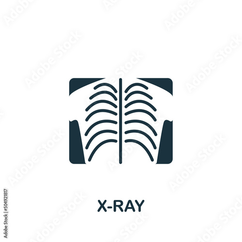 X-Ray icon. Monochrome simple Health Check icon for templates, web design and infographics