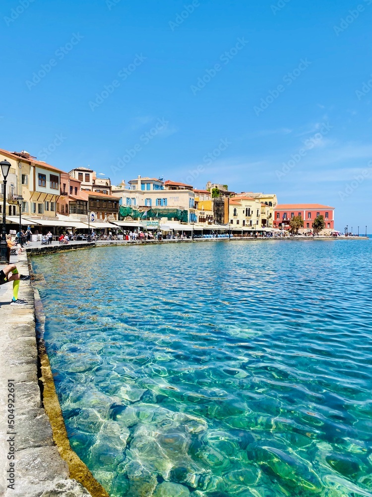 Fototapeta premium Venezianischer Hafen von Chania, Kreta/ Griechenland