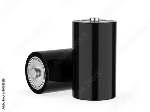 Blank 2 D battery template for mockup and branding design presentation, 3d render illustration. photo