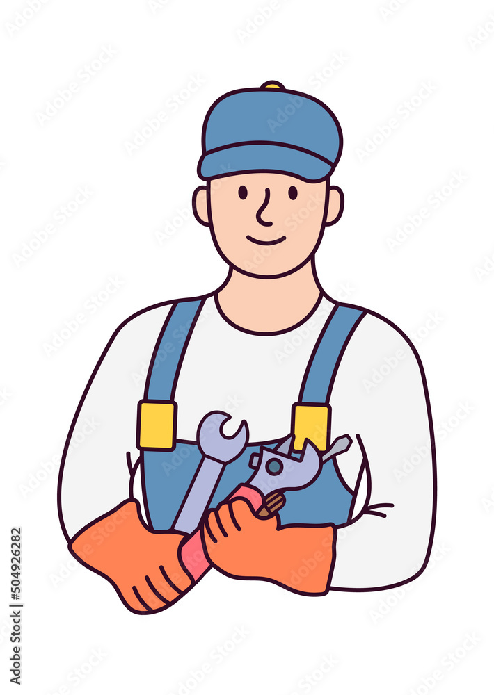 Car mechanic character. Vector illustration Car mechanic character. Vector illustration