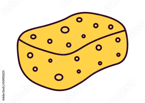Car washcloth icon. Vector illustration
