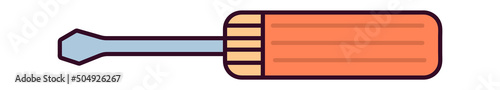 Screwdriver tool icon. Vector illustration