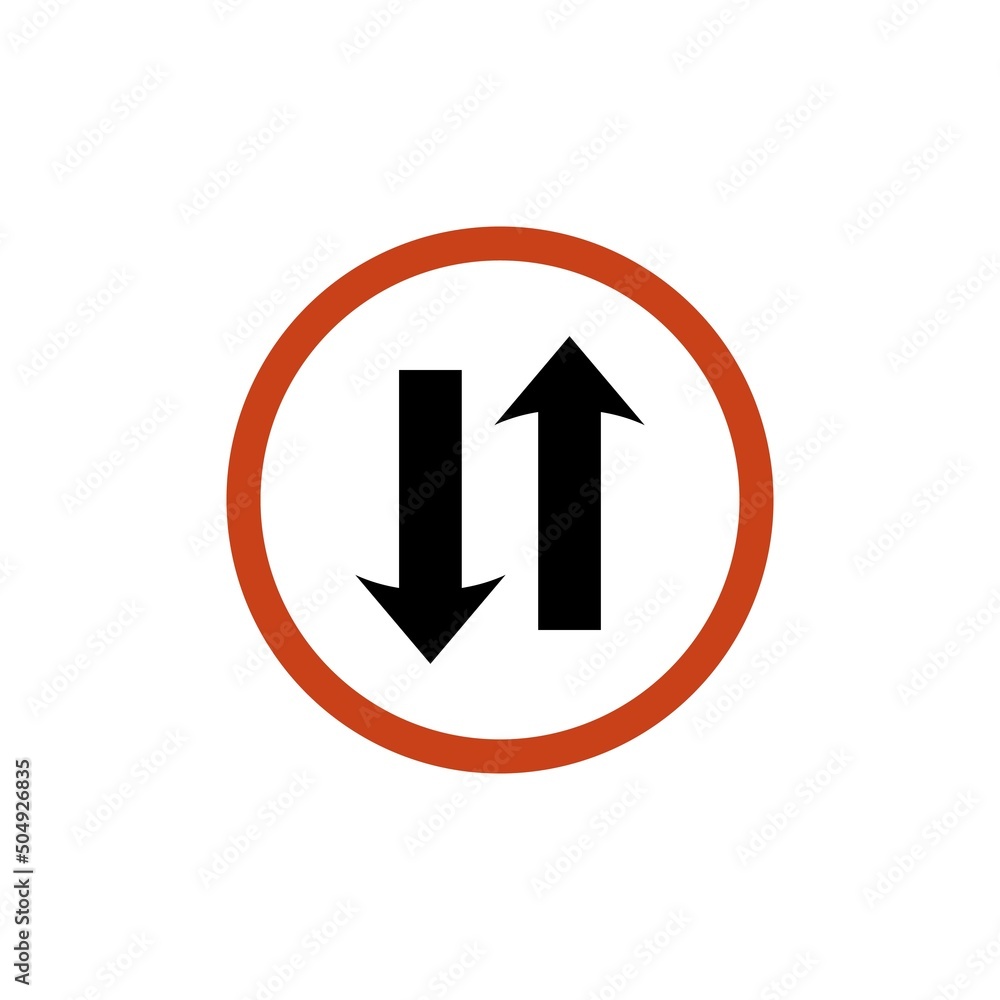 2- way traffic vector icon illustration sign 2- way traffic vector icon illustration sign
