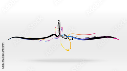 Brush stain sound wave vector background