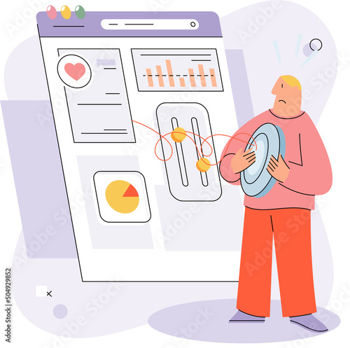 Online medical consultation and support metaphor. Online doctor. Healthcare services, Ask doctor. Tele medicine e-health service. Therapist videocalling phone screen. Diagnosis treatment of patients