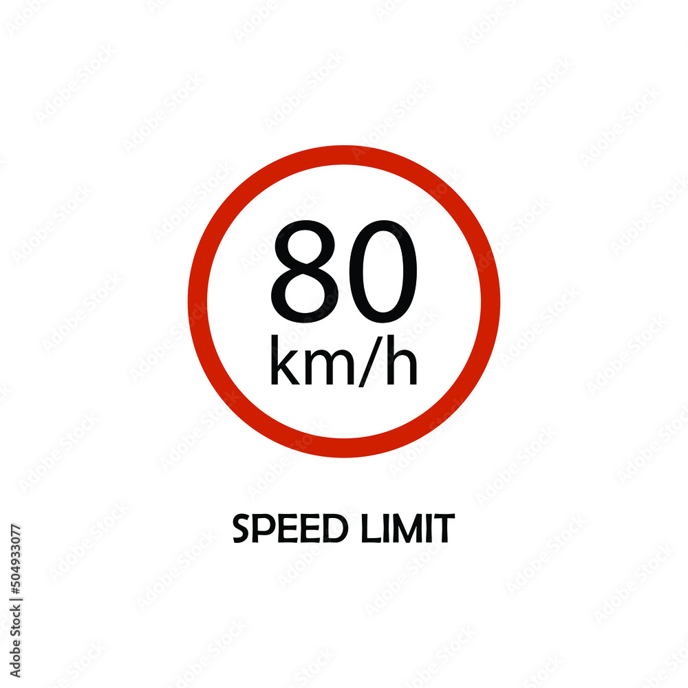 speed limit road sign vector icon illustration sign speed limit road sign vector icon illustration sign