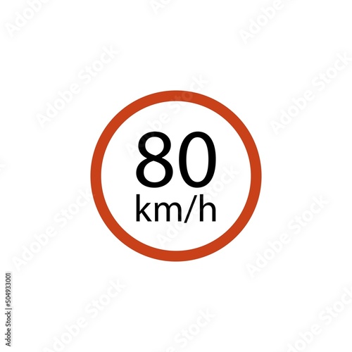 speed limit road sign vector icon illustration sign 