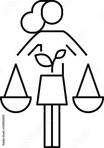 Concept of hormonal balance, vector icon