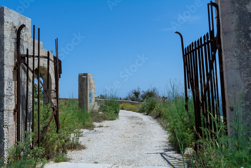 Ruins of the World War 2 Fort Campbell in Malta. 