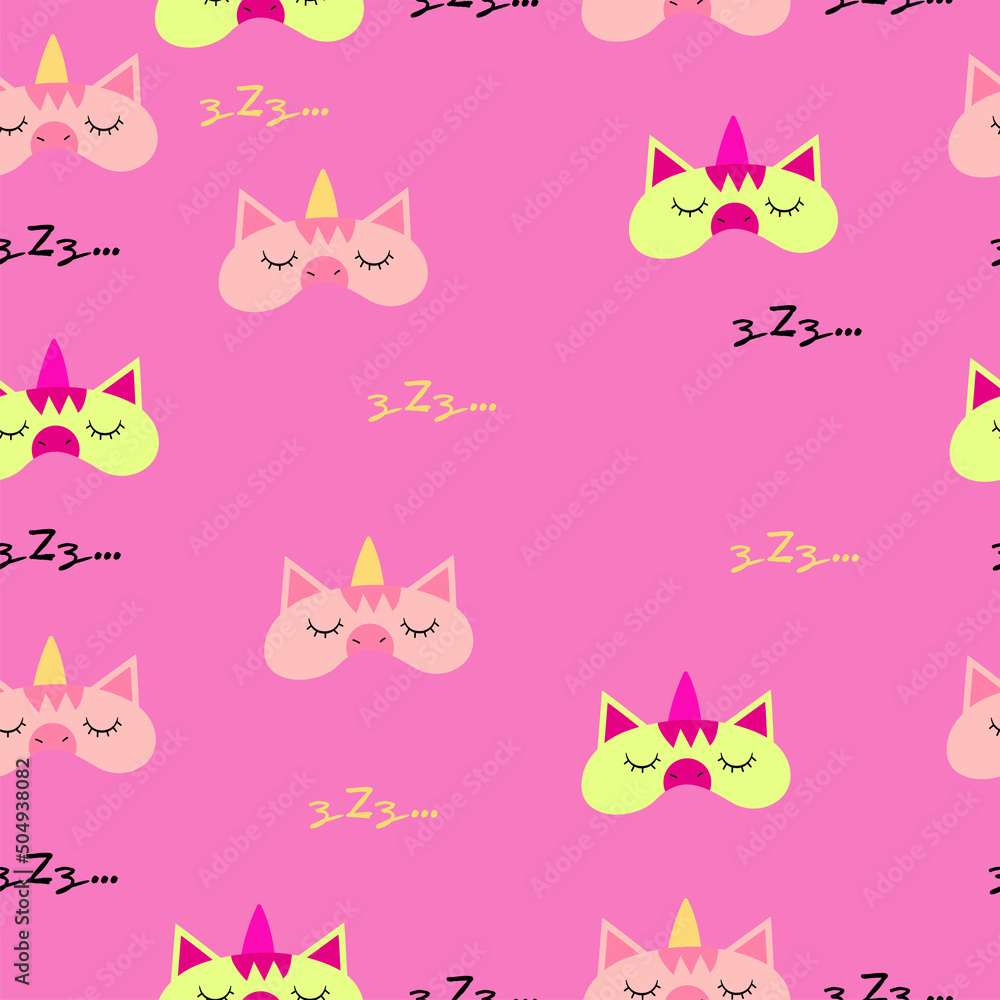 Cute seamless pattern on a pink background with cute girly things. Texture for scrapbooking, wrapping paper, invitations. Vector illustration.