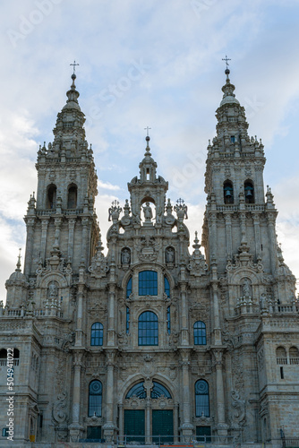 Facade of the cathedral of Santiago de Compostela, Galicia