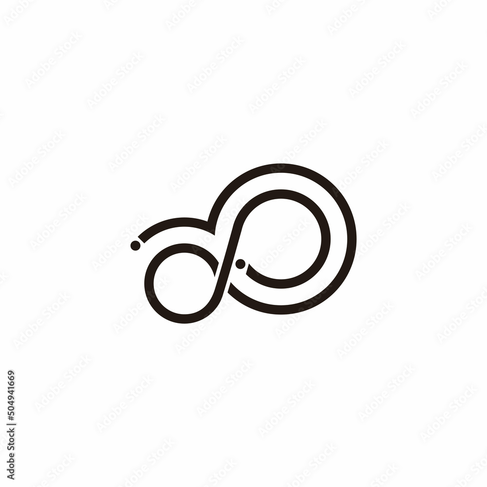 letter dp abstract loop circle cloud shape logo vector letter dp abstract loop circle cloud shape logo vector