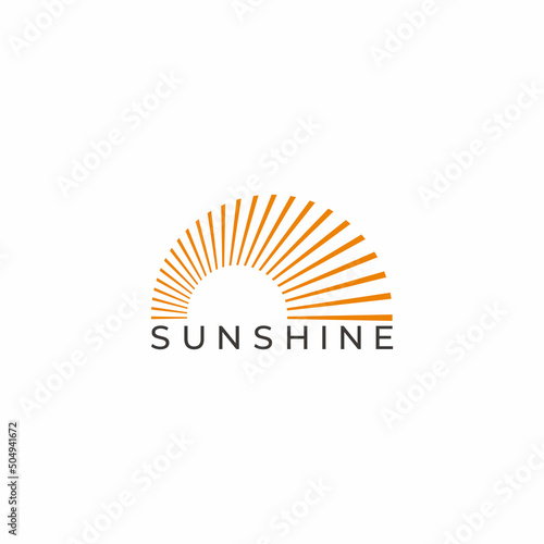 sunshine swirl motion geometric circle logo vector