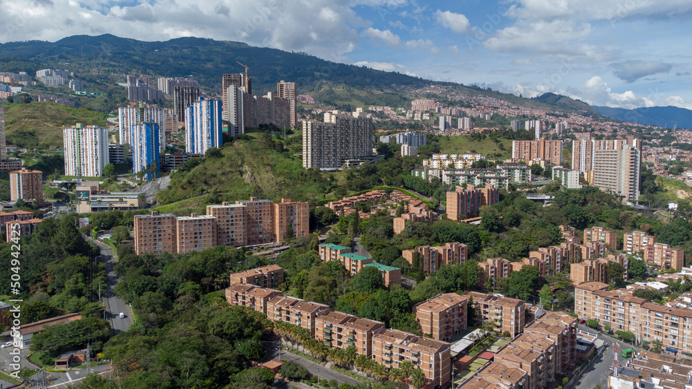 Panoramic of the West of Medellin, photographic shots with drone
