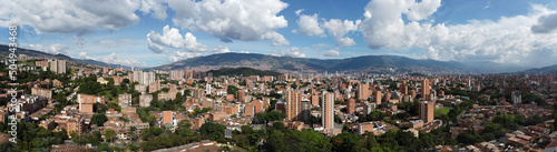 Obraz na płótnie Panoramic of the West of Medellin, photographic shots with drone w salonie