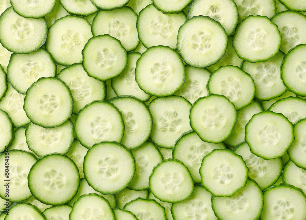Background of fresh cucumber slices Background of fresh cucumber slices