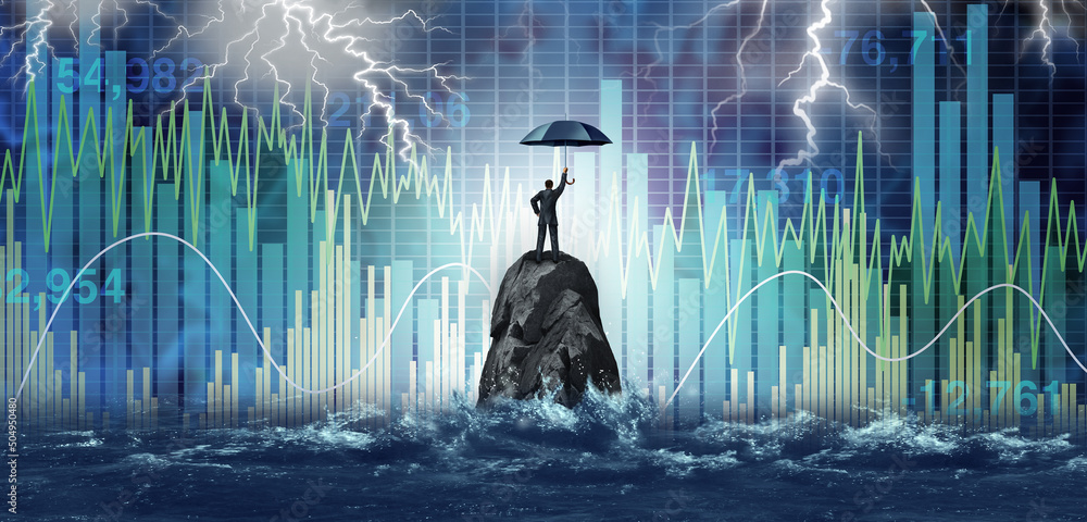 Ταπετσαρία Market turbulence and financial crisis security concept as a volatile stock mark