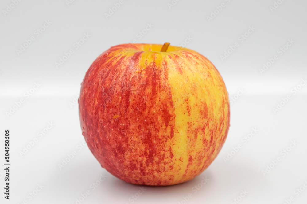 Fresh red yellow apple on white background Fresh red yellow apple on white background