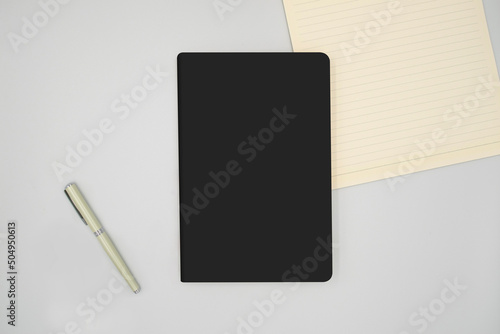Black soft cover notebook with round corner