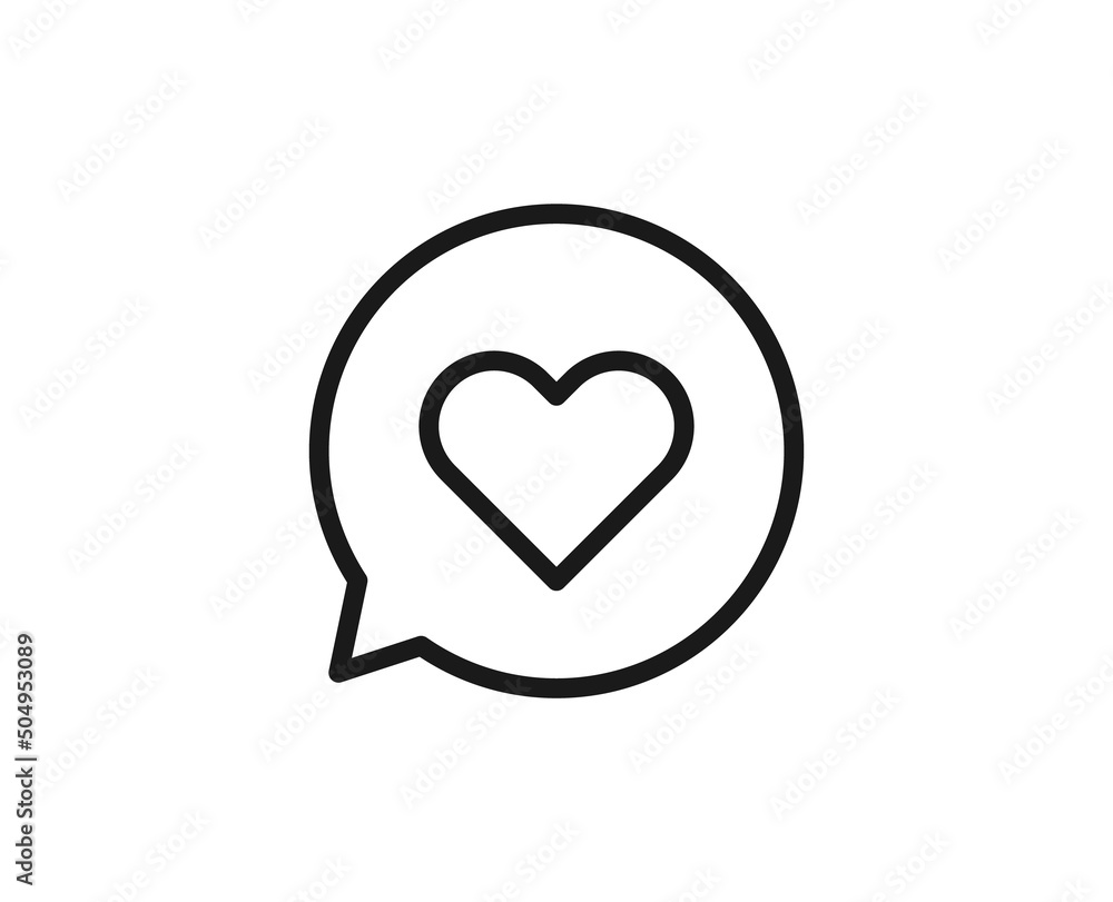 Heart line icon. Vector symbol in trendy flat style on white background. Love sing for design.