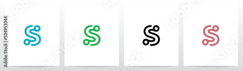 Circle At the End Of Letter Outline S