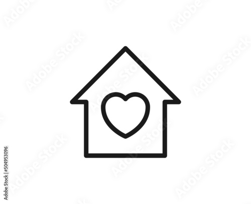 Constraction line icon on white background