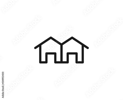 Constraction line icon on white background