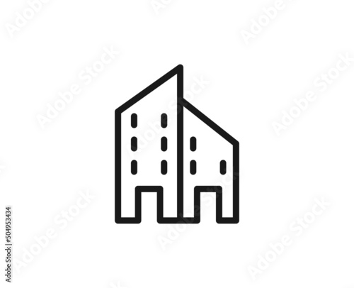 Constraction line icon on white background