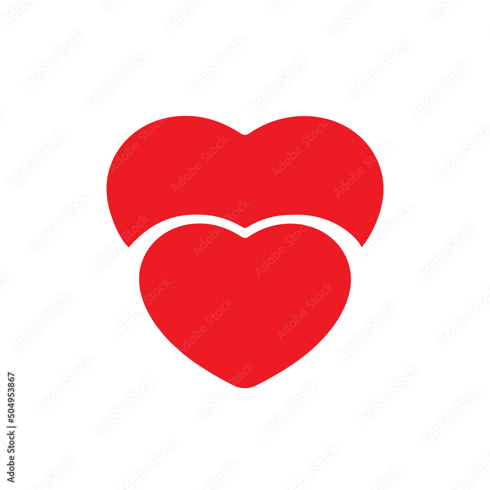 Heart shape red speech illustration