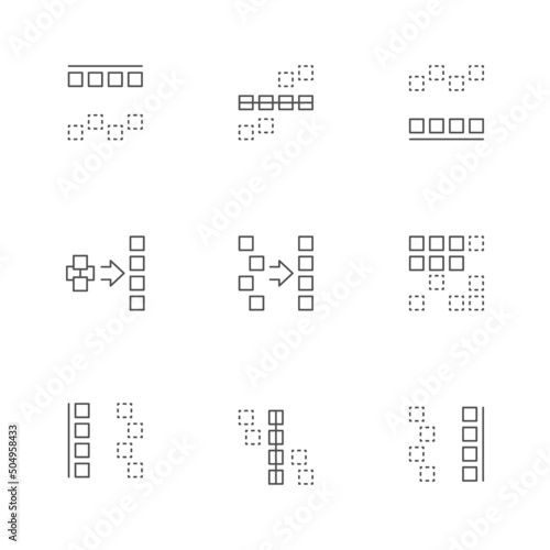 Set line icons of alignment