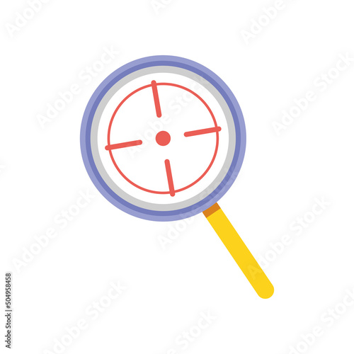 magnifier and target