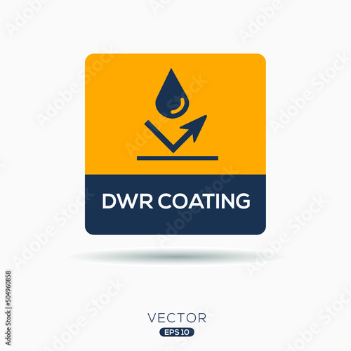 Creative (DWR coating) Icon, Vector sign.