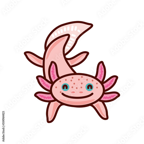 axolotl cartoon style